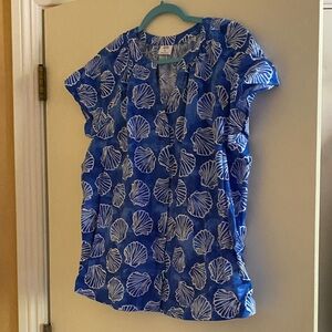 Blue Shell-Print Women's Shell Top - Croft & Barrow